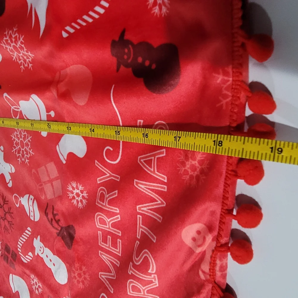 Merry Christmas Pillow Covers with Pom-Poms